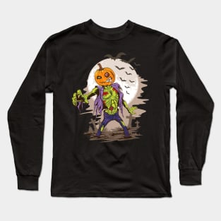 Pumpkin Zombie Long Sleeve T-Shirt